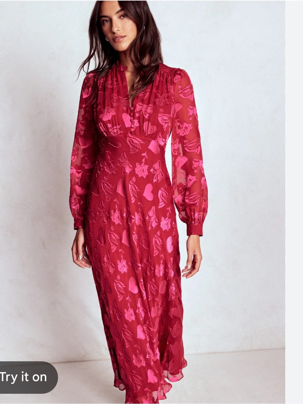 Boden Cassie Devore midi tea dress